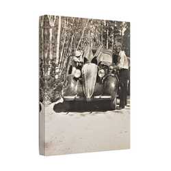 After The Black Hills 1939 Satin Canvas Stretched