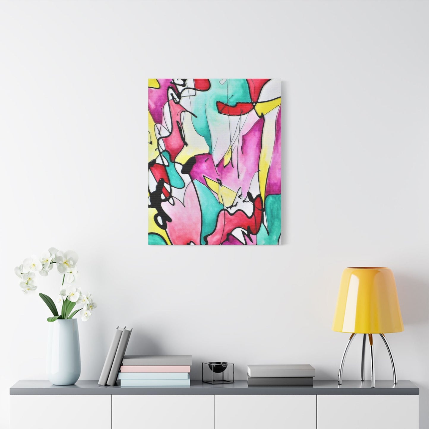 Glass Satin Canvas Stretched