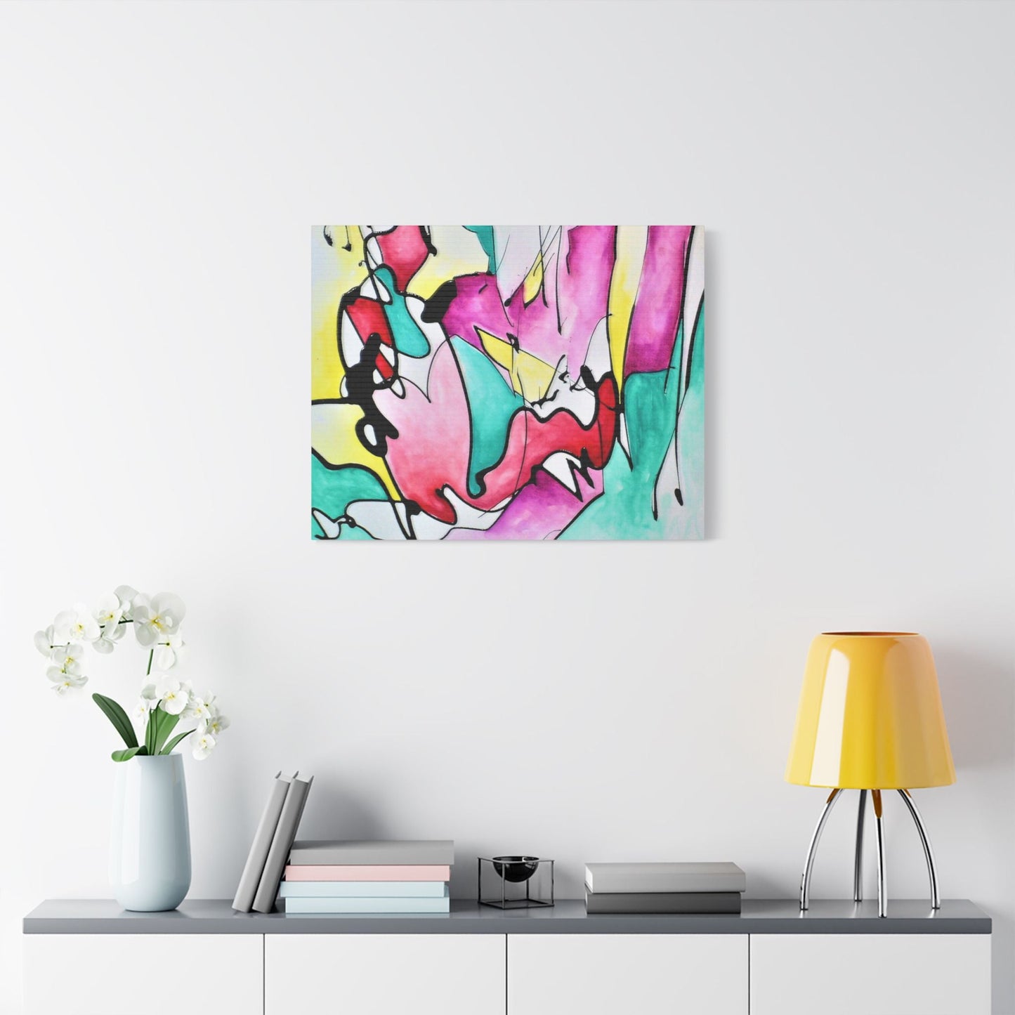 Glass Satin Canvas Stretched