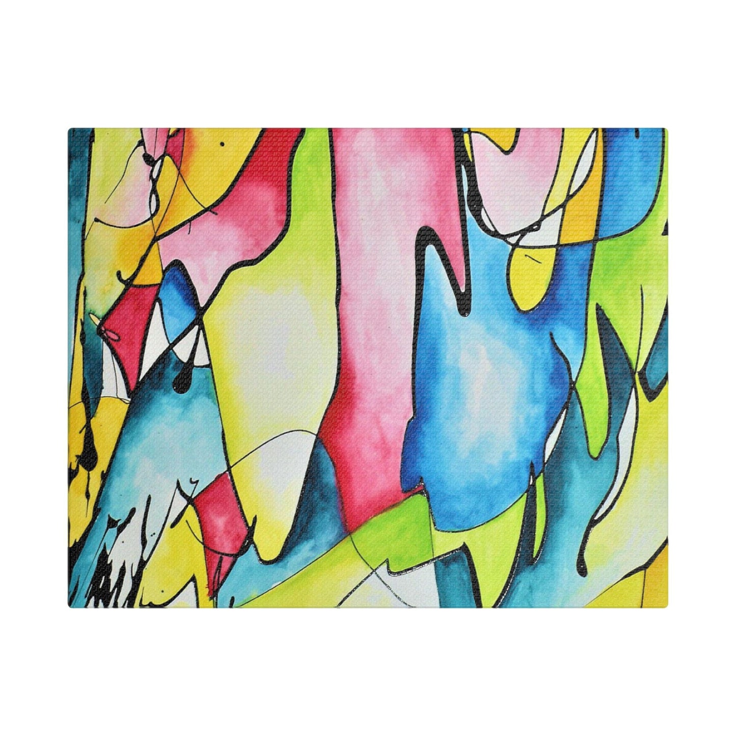 Blue Flame Satin Canvas Stretched 10″ x 8″ (Horizontal) 1.5"