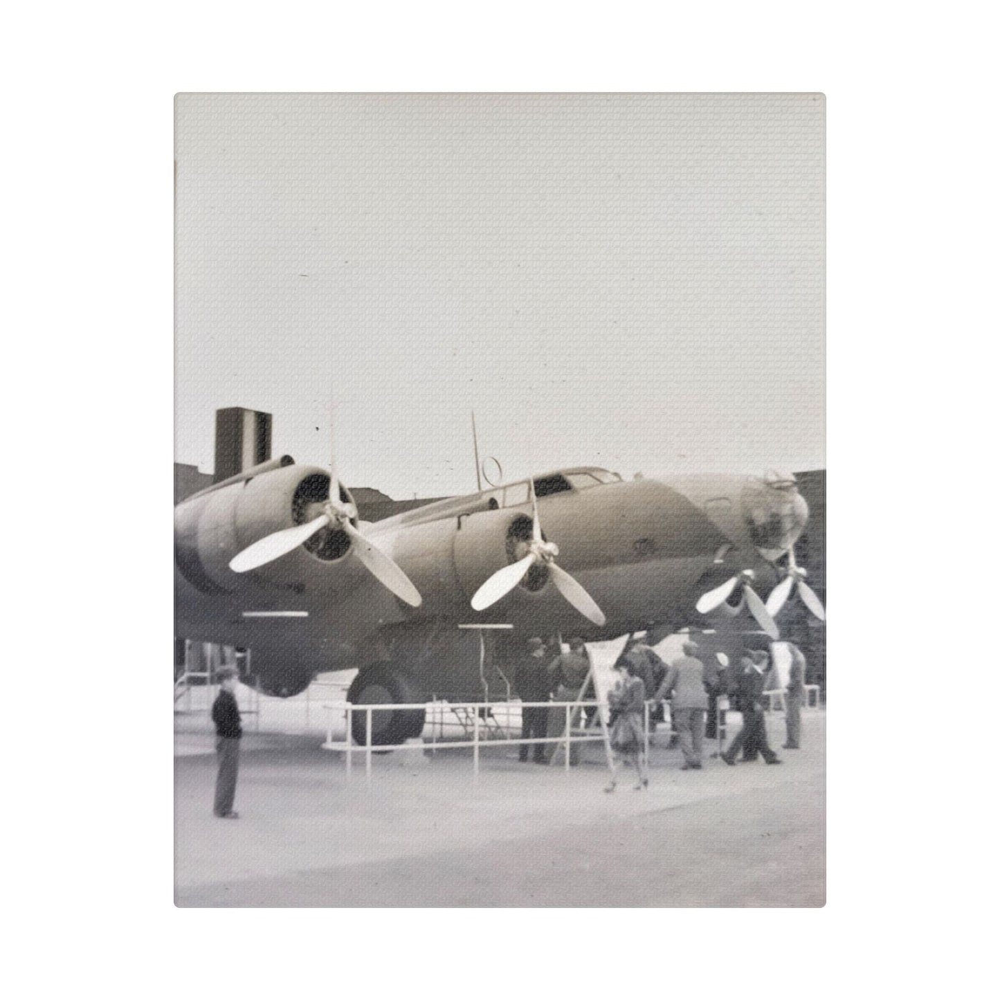 Boeing B-17 Bomber Satin Canvas Stretched