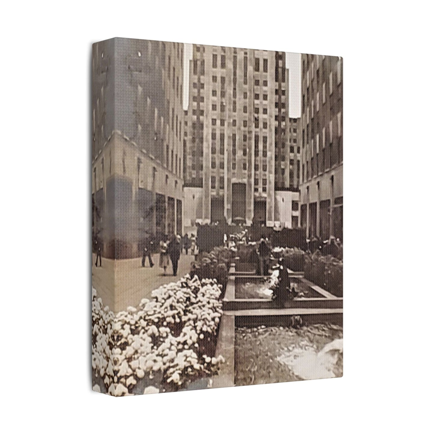 Rockefeller Plaza Satin Canvas Stretched