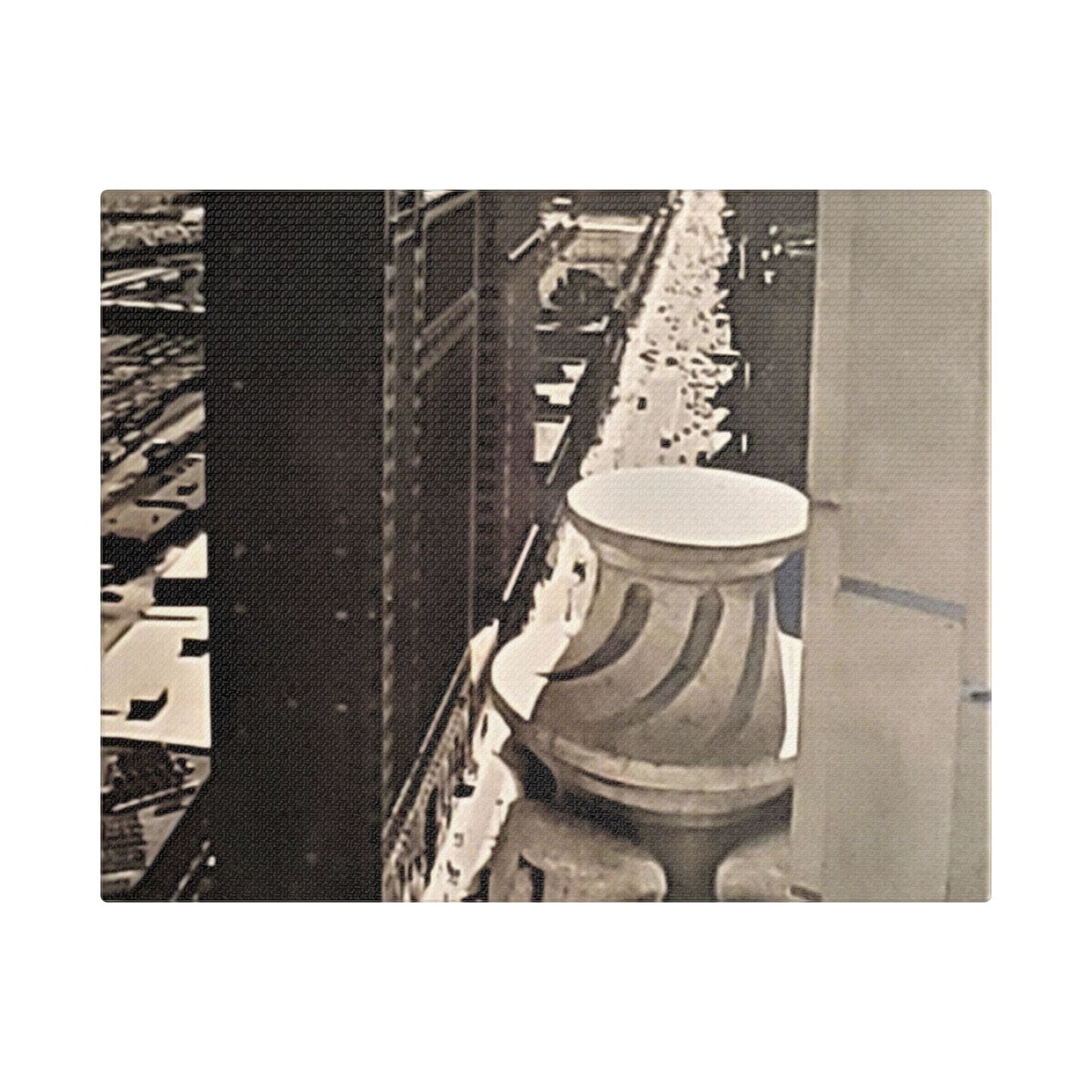 Michigan Ave Chicago Satin Canvas Stretched