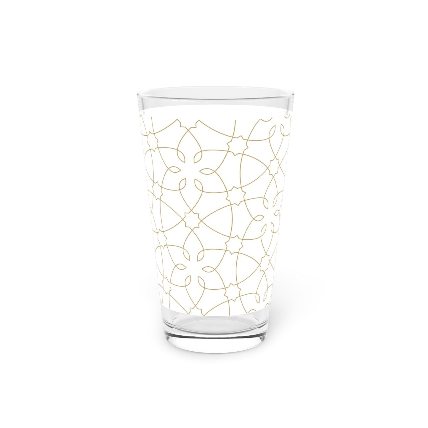 Gold Pattern Pint Glass - 16oz - Kia Day Design