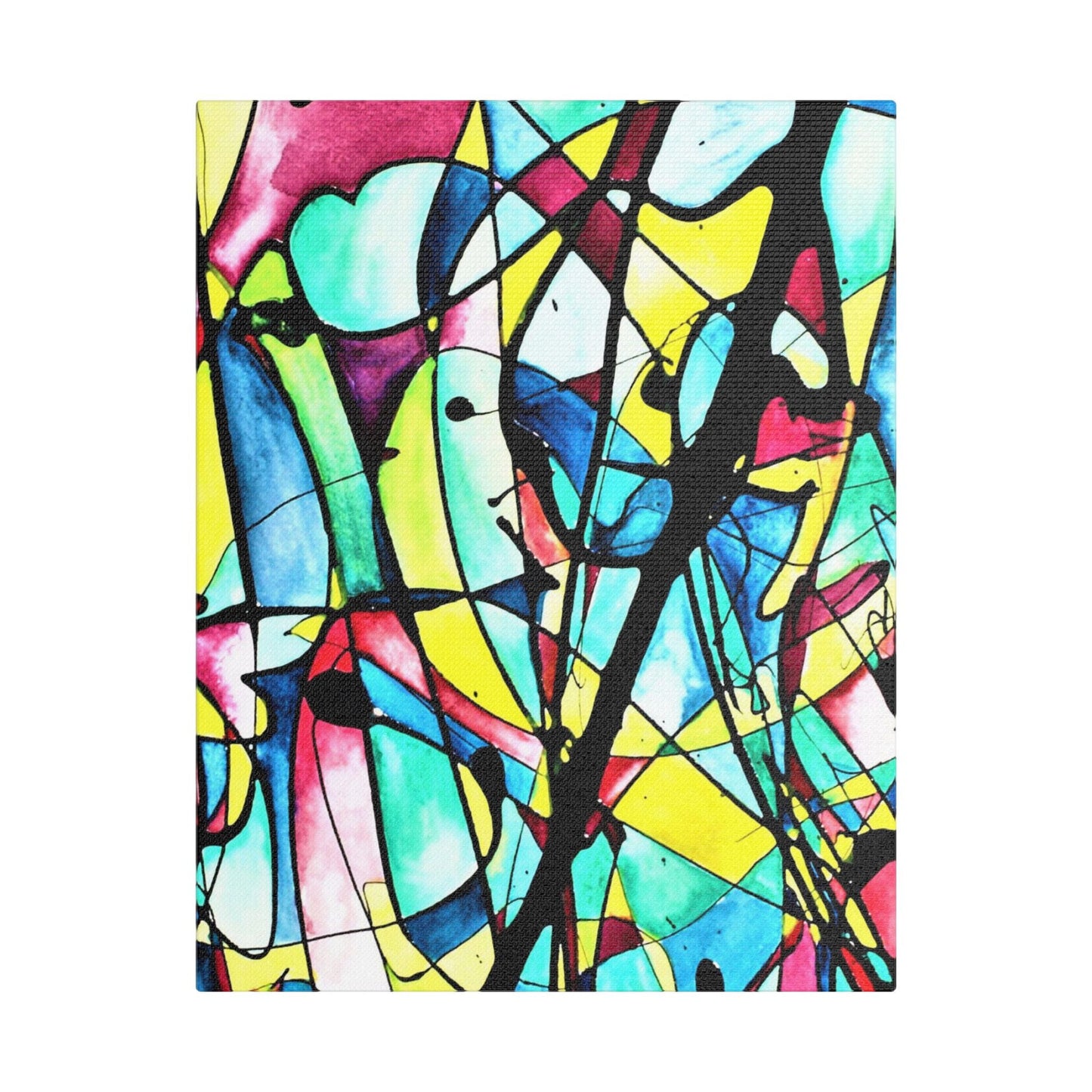 Alien Lady Satin Canvas Stretched 11″ x 14″ (Vertical) 1.5"