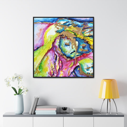 Mothers Face Gallery Canvas Wraps Square Frame