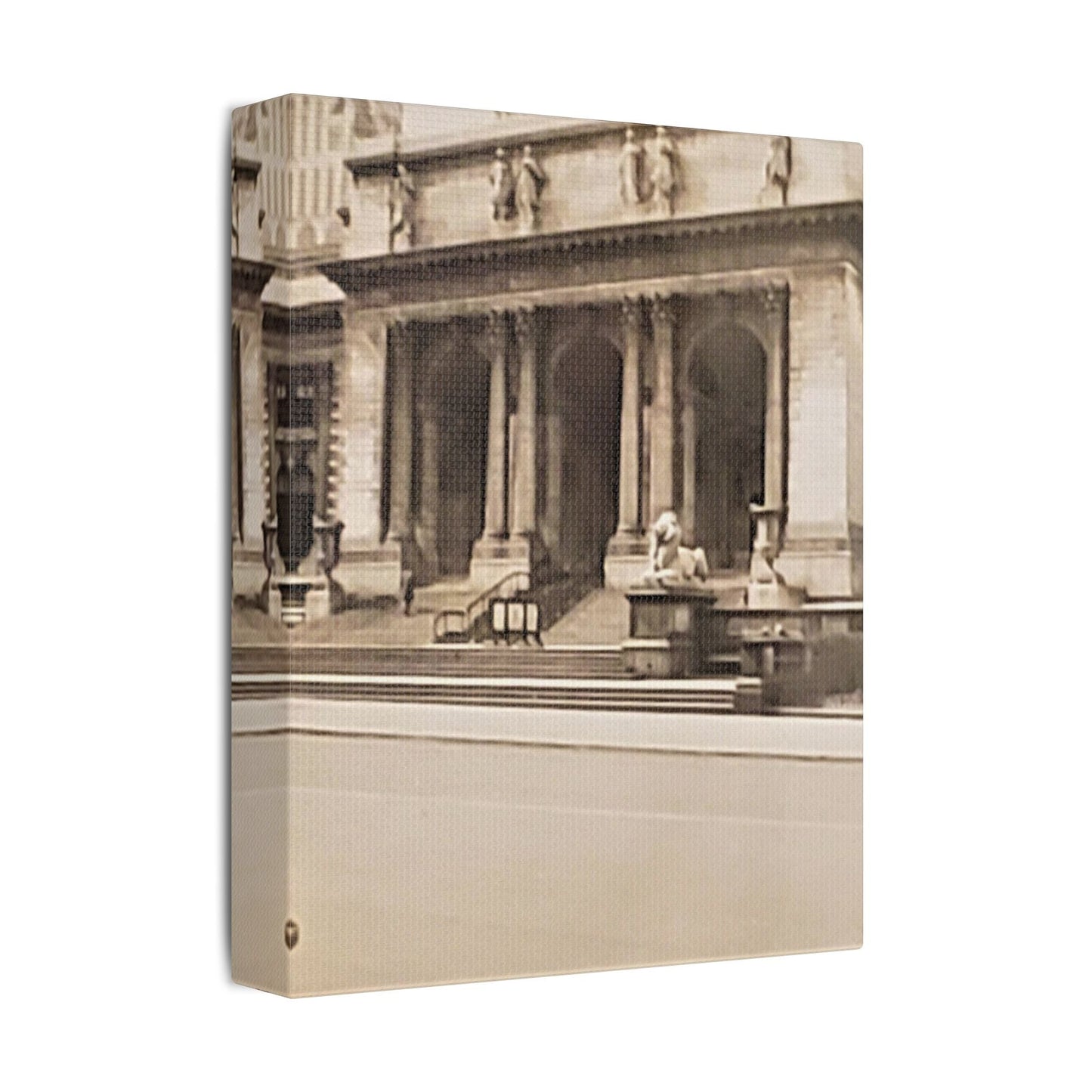 New York Public Library Satin Canvas Stretched