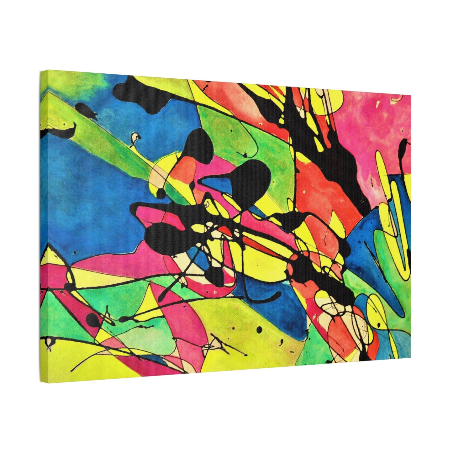 Exploding Earth Satin Canvas Stretched