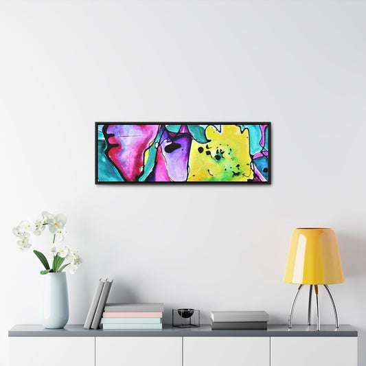Cat Dog Gallery Canvas Wraps Horizontal Frame 36″ x 12″ Black 1.25"
