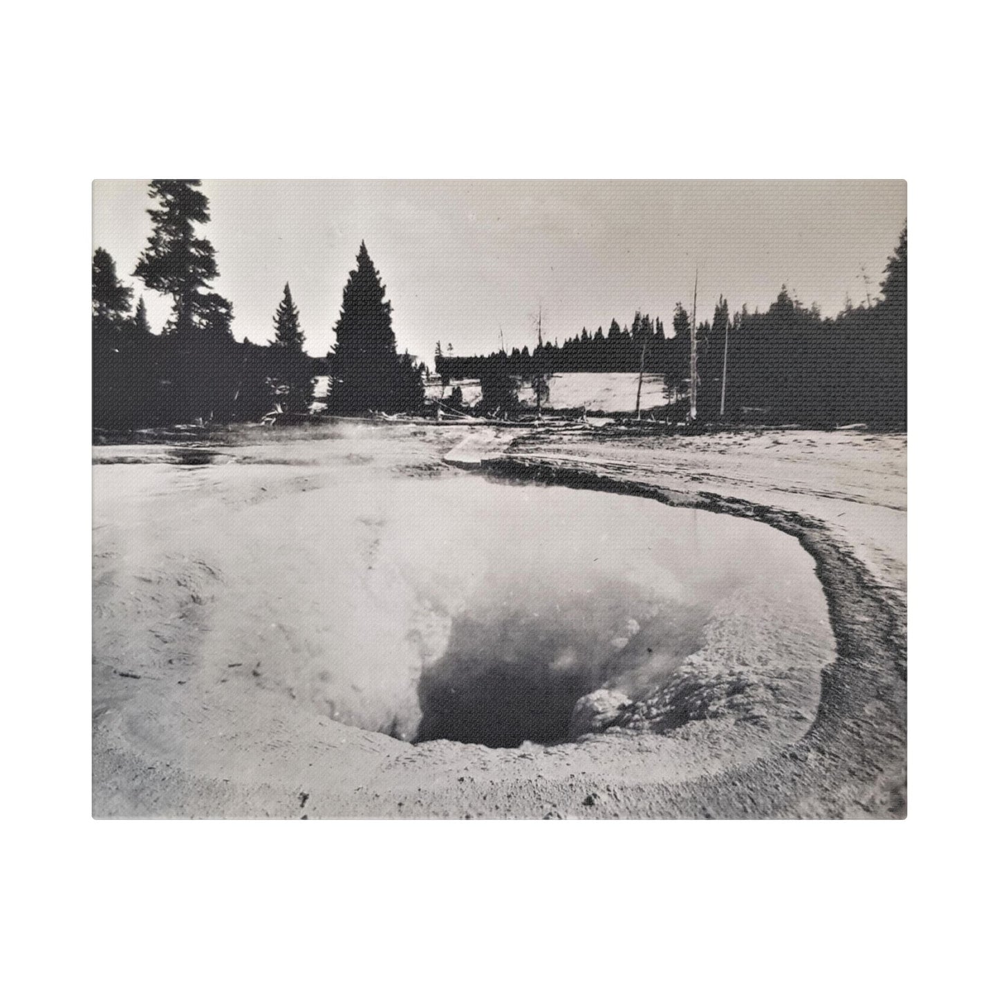 Morning Glory Pool Yellowstone Satin Canvas Stretched