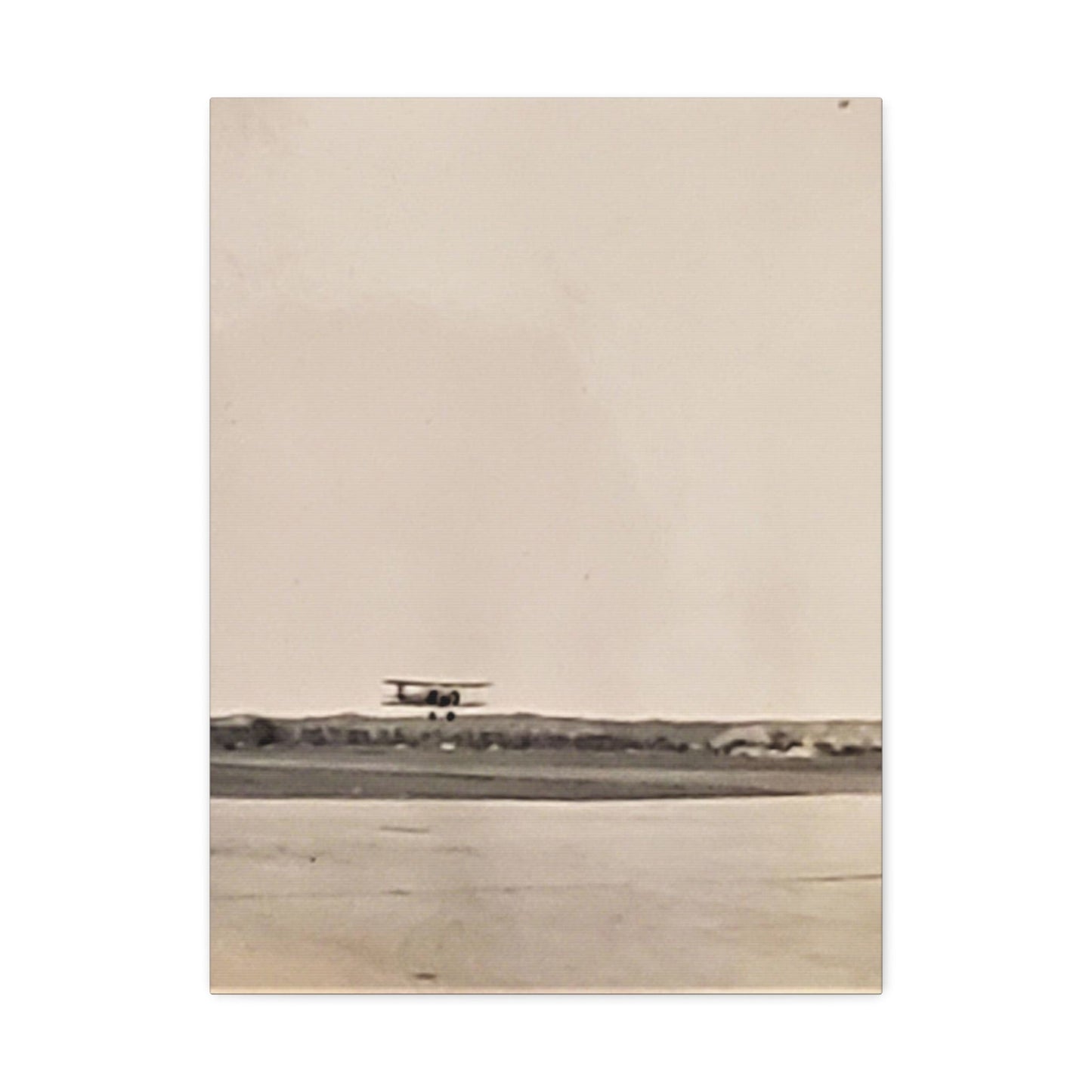 Plane Landing Omaha Airport 1939 Stretched Canvas Printify