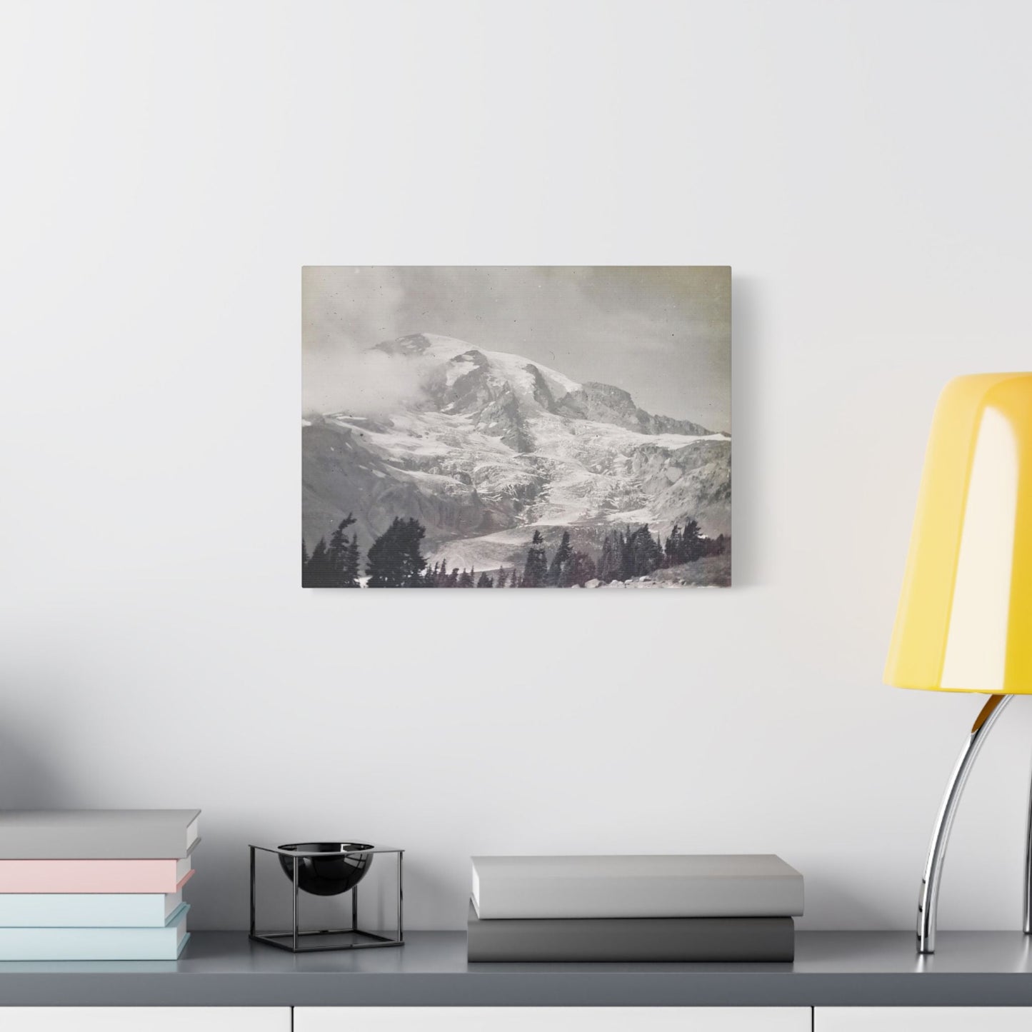 Mount Rainier Satin Canvas Stretched