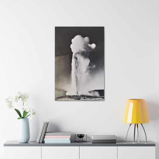 Old Faithful Geyser Yellowstone Canvas Gallery Wraps 24″ x 36″ 1.25"