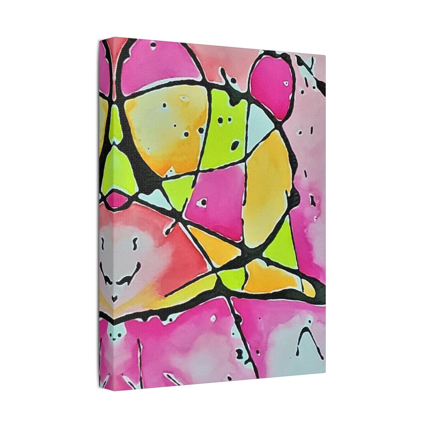 Pink Mouse Satin Canvas Stretched