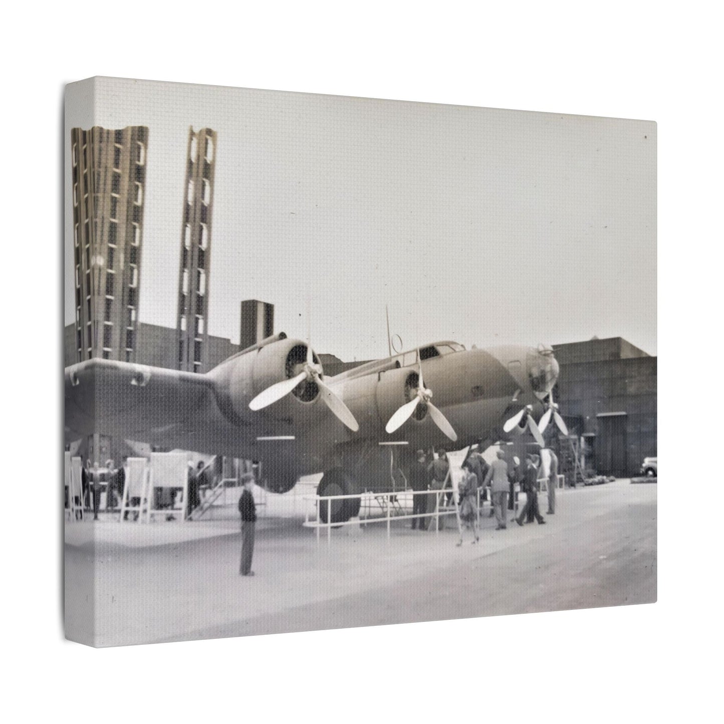 Boeing B-17 Bomber Satin Canvas Stretched