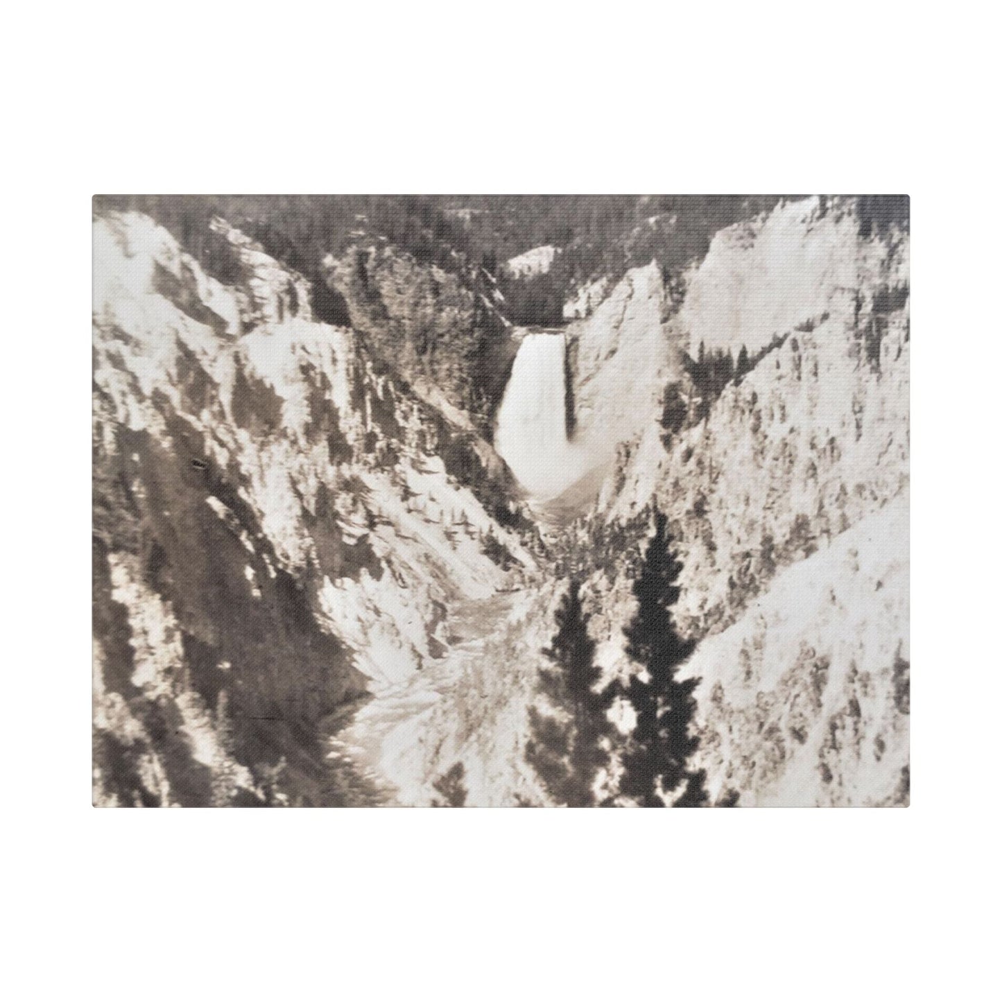 Artists Point Yellowstone Satin Canvas Stretched