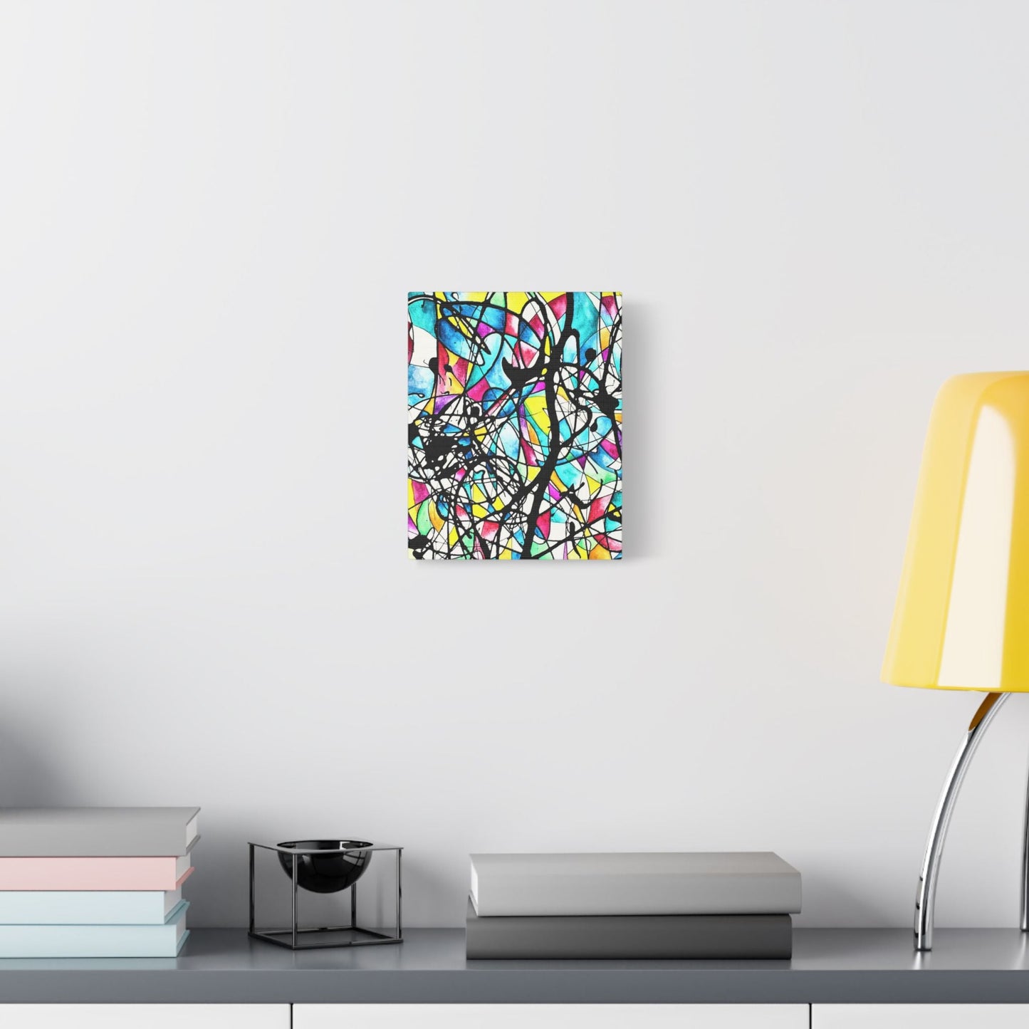 Kaleidoscope Satin Canvas Stretched