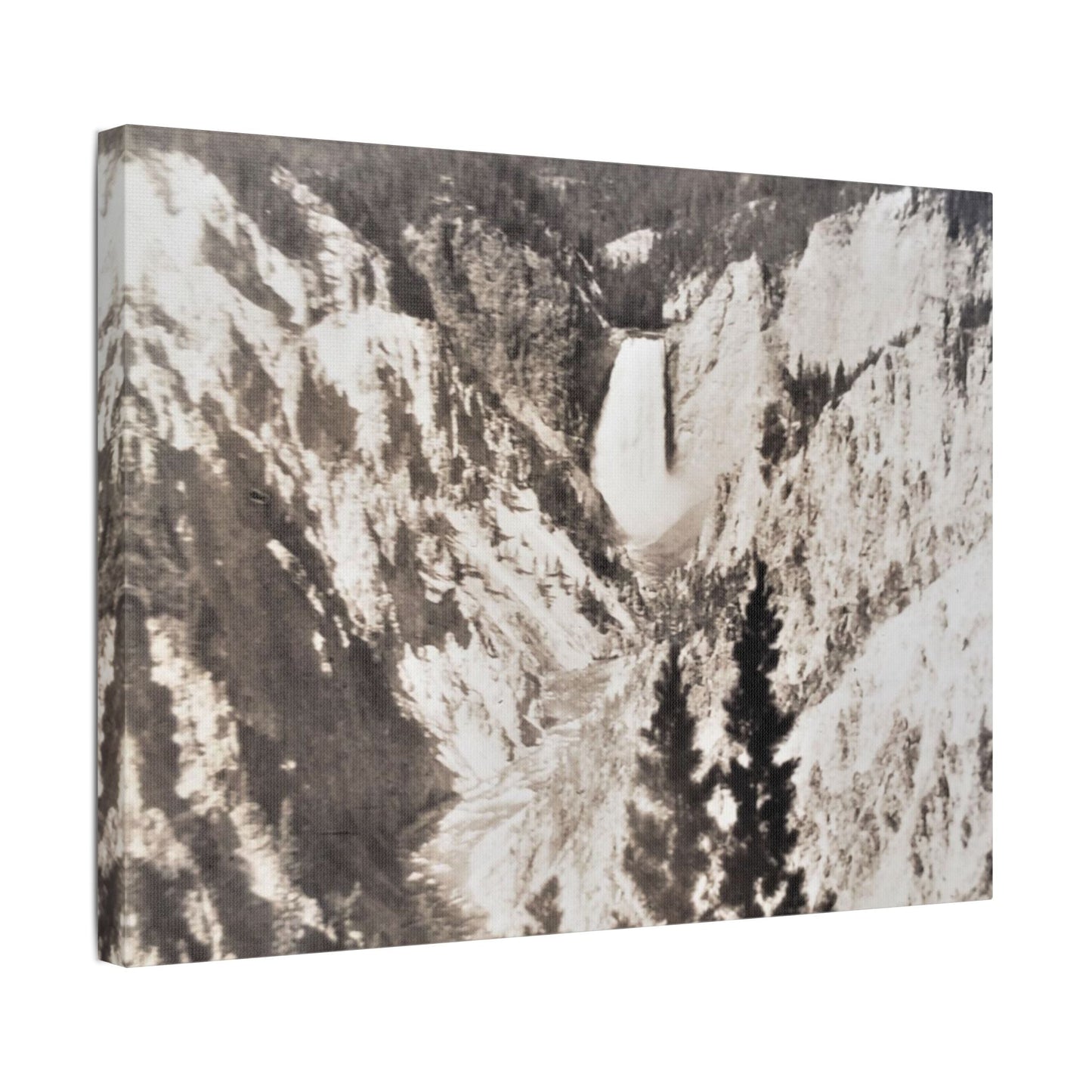 Artists Point Yellowstone Satin Canvas Stretched