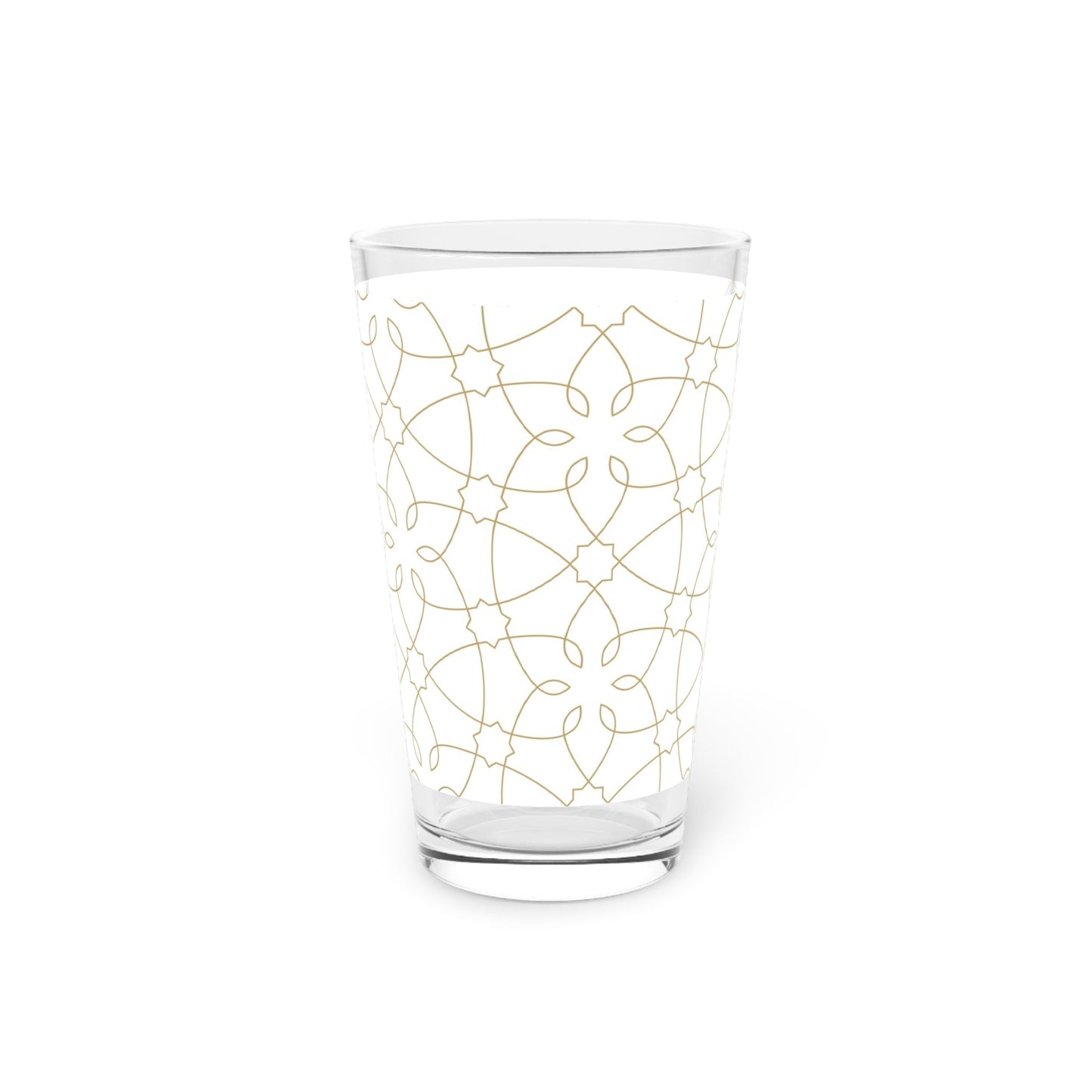 Gold Pattern Pint Glass - 16oz - Kia Day Design