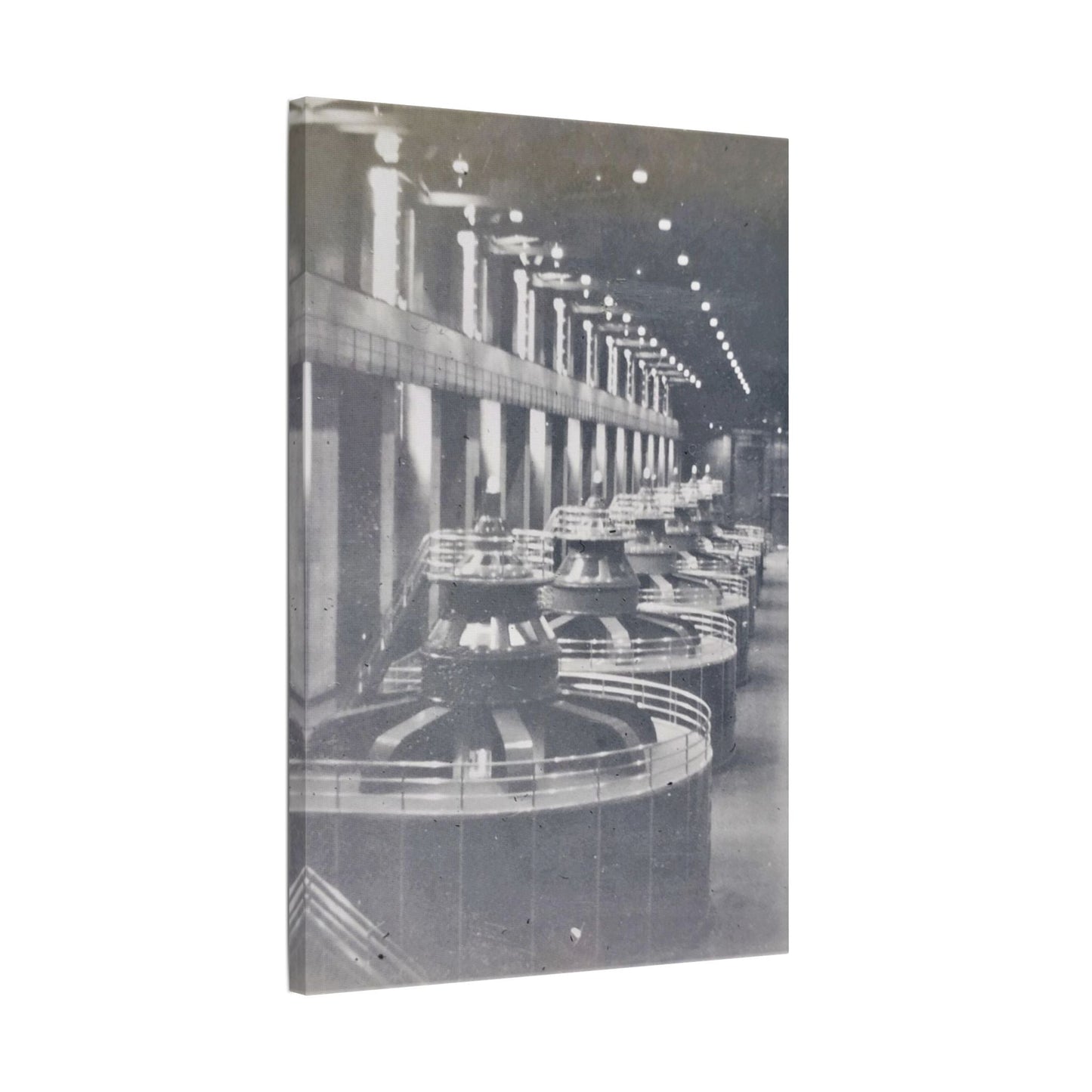 Boulder Dam Powerhouse Satin Canvas Stretched