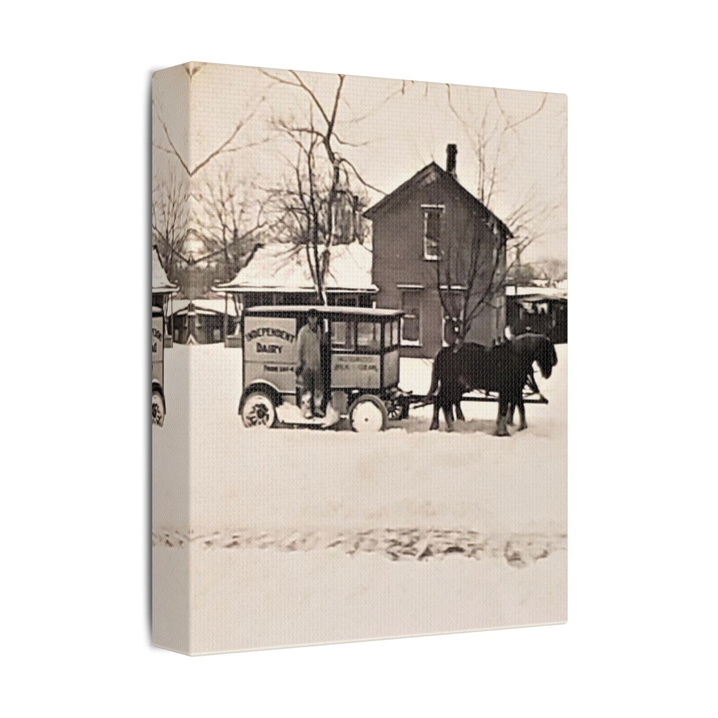 Milk Man Satin Canvas Stretched