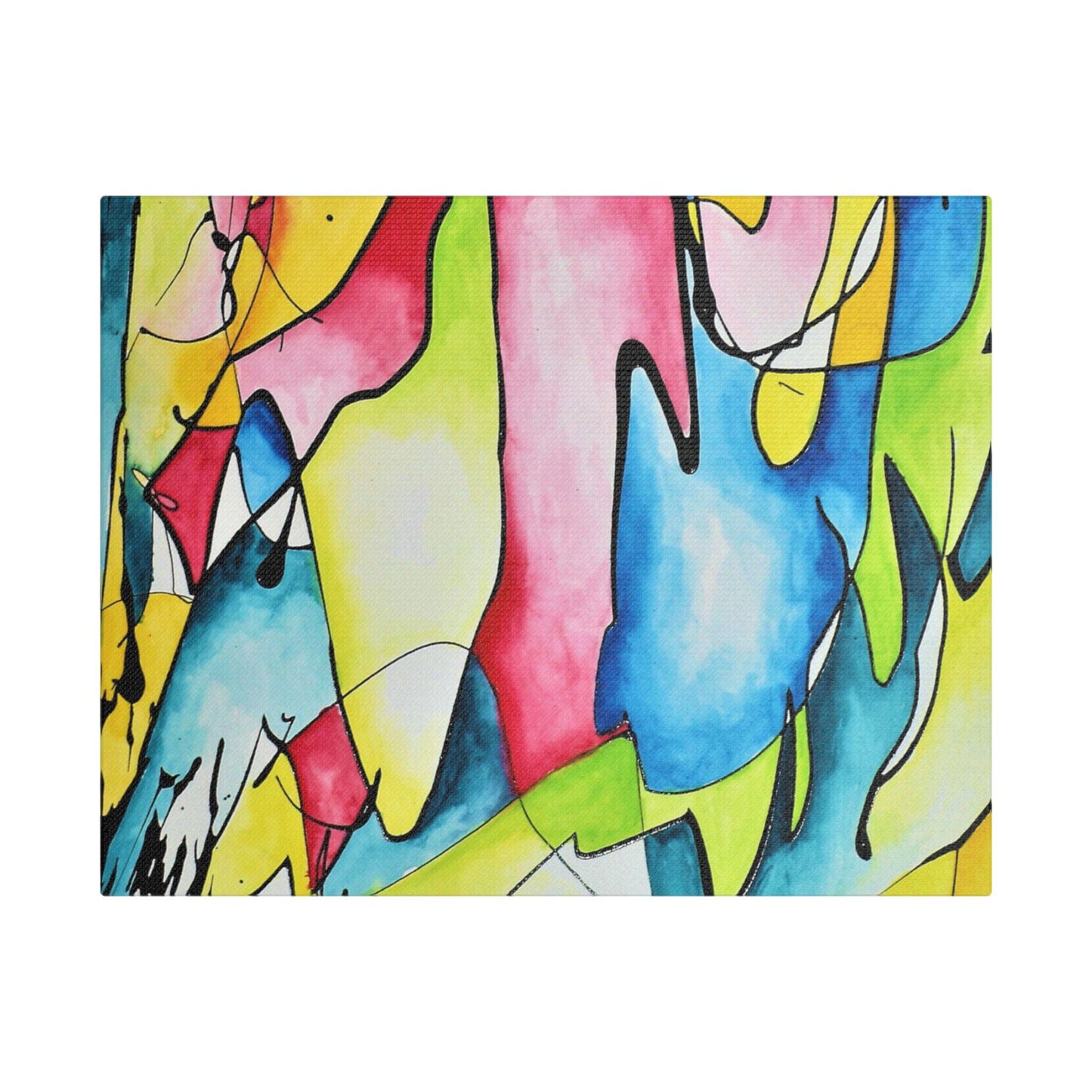 Blue Flame Satin Canvas Stretched 14″ x 11″ (Horizontal) 1.5"