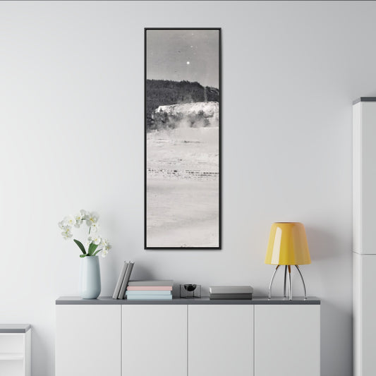 Mammoth Hot Springs Yellowstone Gallery Canvas Wraps Vertical Frame 20″ x 60″ Premium Gallery Wraps (1.25″) Black