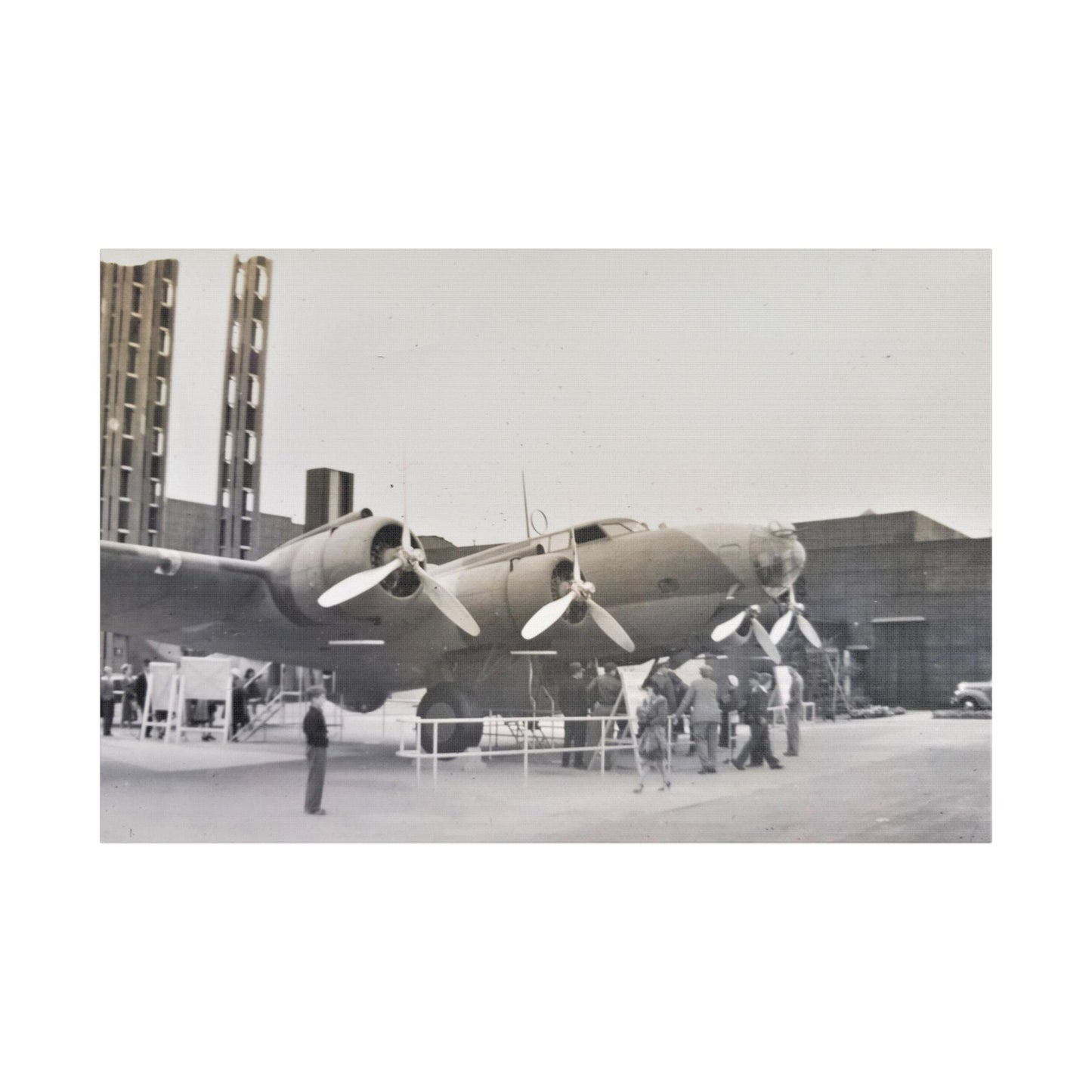 Boeing B-17 Bomber Satin Canvas Stretched