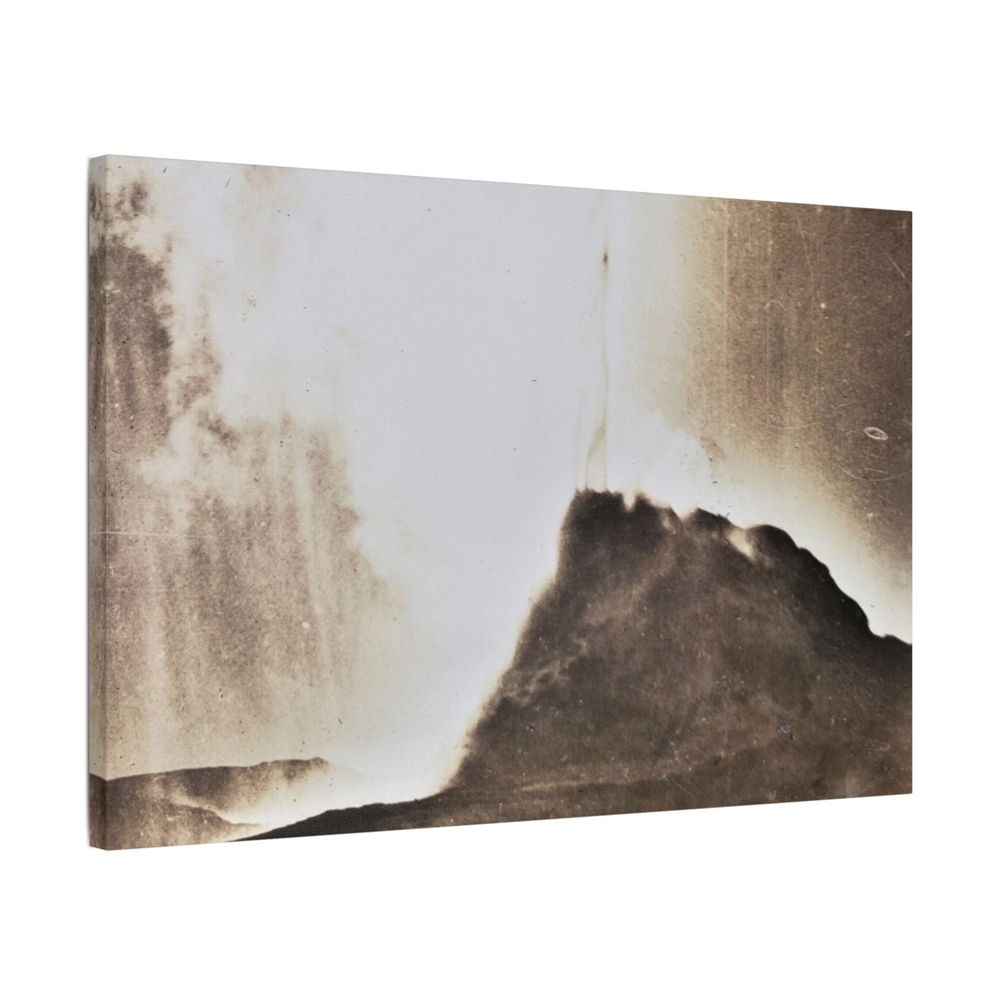 White Dome Geyser Yellowstone Satin Canvas Stretched