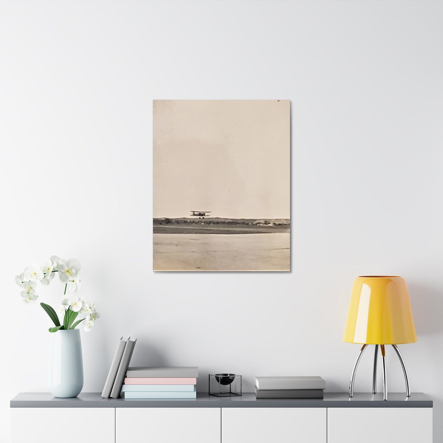 Plane Landing Omaha Airport 1939 Stretched Canvas Printify