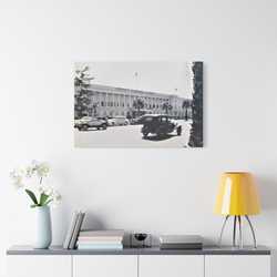 Sunset Bowling Center Largest in U.S 1939 Satin Canvas Stretched 36″ x 24″ (Horizontal) 1.5"