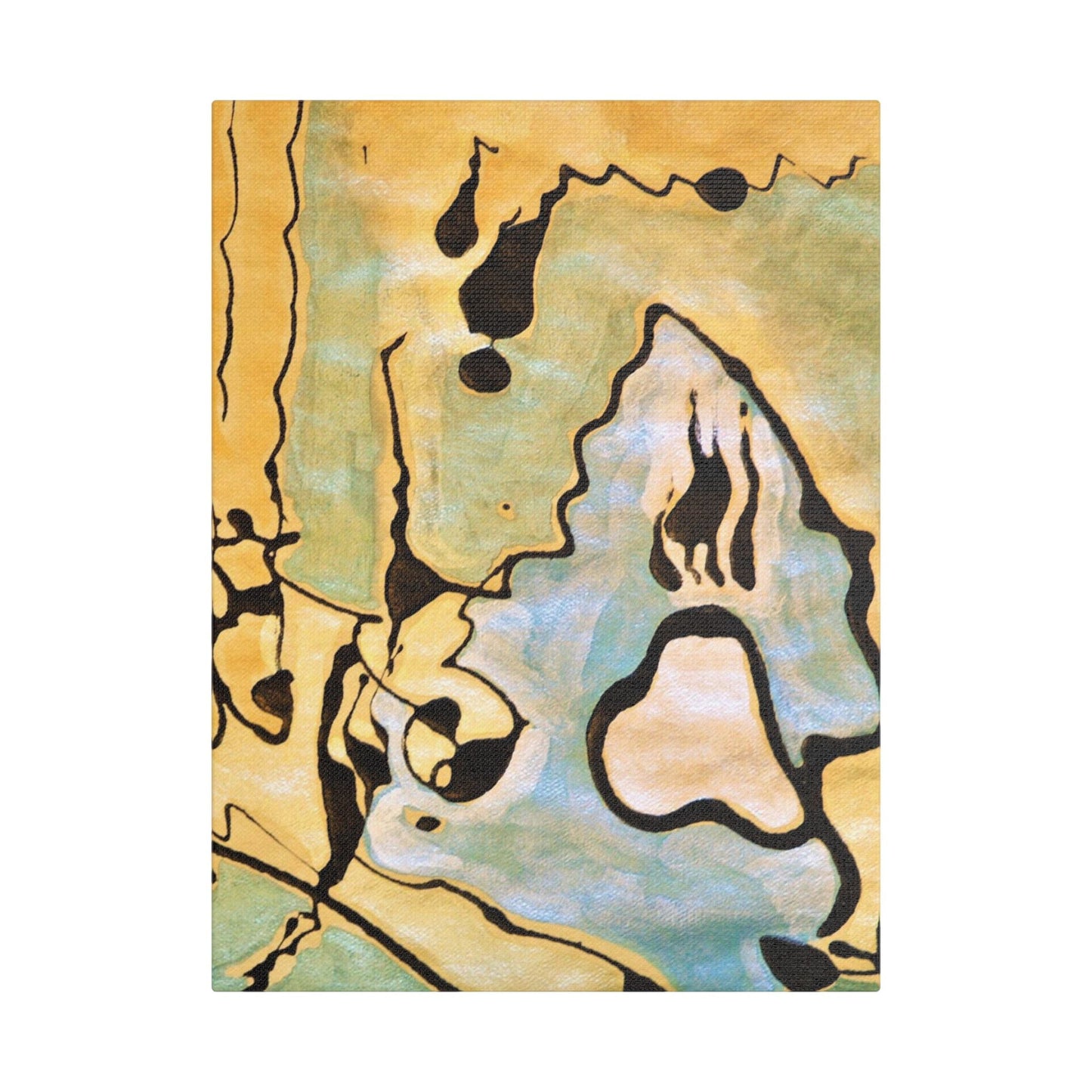 Screaming Ghost Satin Canvas Stretched 12″ x 16″ (Vertical) 1.5"