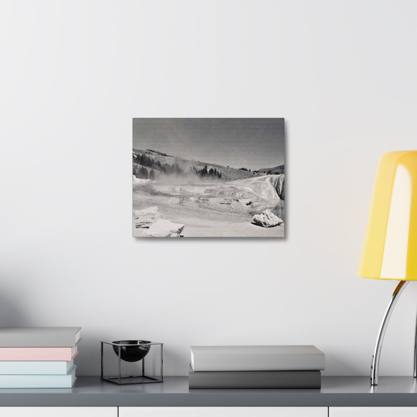 Mammoth Hot Springs Stretched Canvas 1.5" 14″ x 11″
