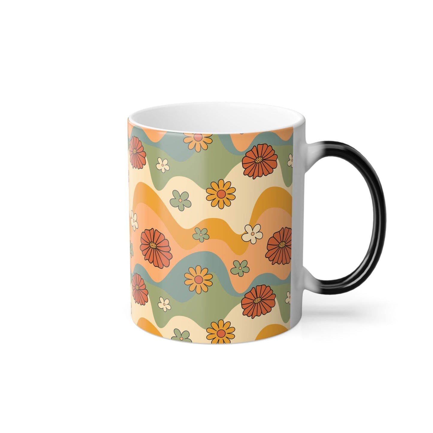 Retro Flower Color Morphing Mug - 11oz - Kia Day Design