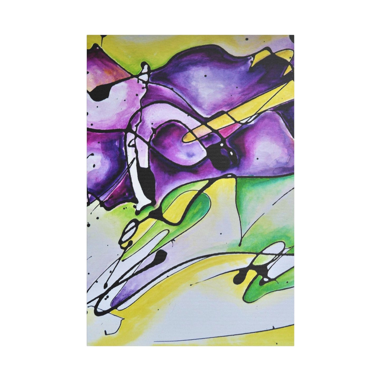 Purple Mountains Satin Canvas Stretched 24″ x 36″ (Vertical) 1.5"