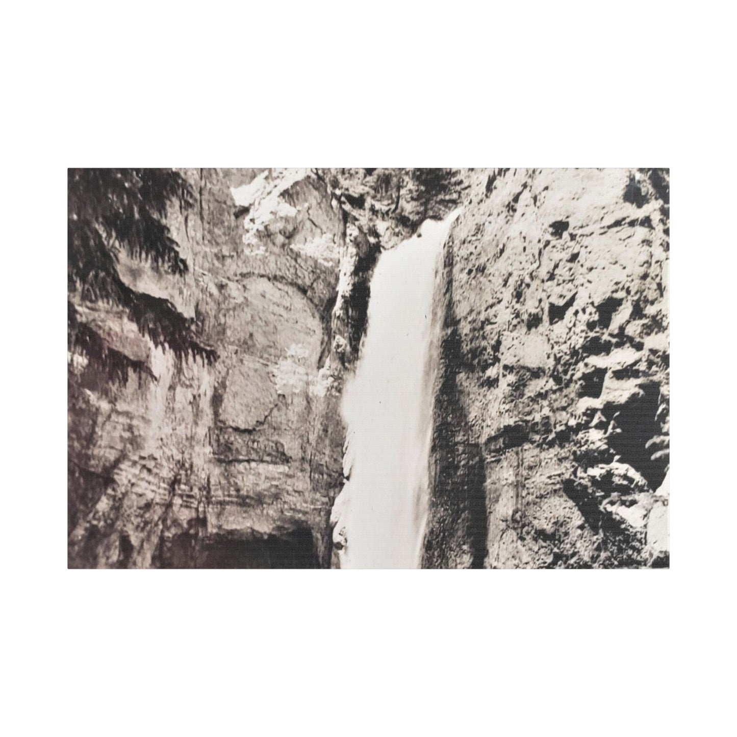 Tower Falls Yellowstone Satin Canvas Stretched
