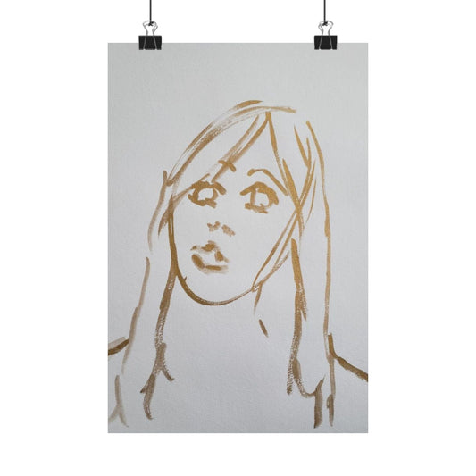 Gold Portrait Matte Vertical Posters - Kia Day Design