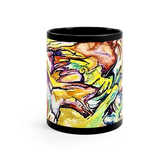 Rising Phoenix Black Coffee Mug 11oz - Kia Day Design