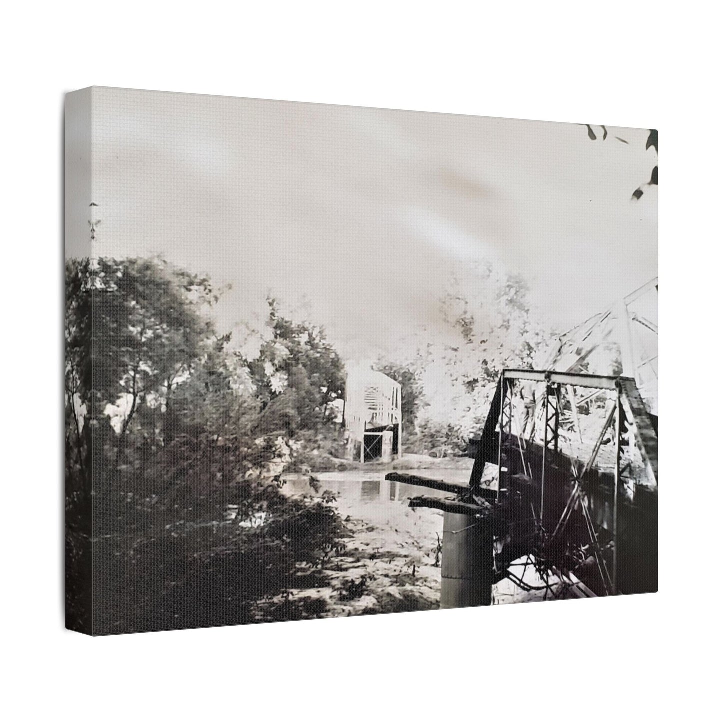 Bridge Satin Canvas Stretched