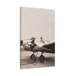 Refueling Mid-Contintent Chief Line Omaha Airport 1939 Satin Canvas Stretched