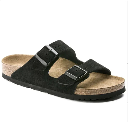 Vintage Cork Flat Leather Sandals - Kia Day Design