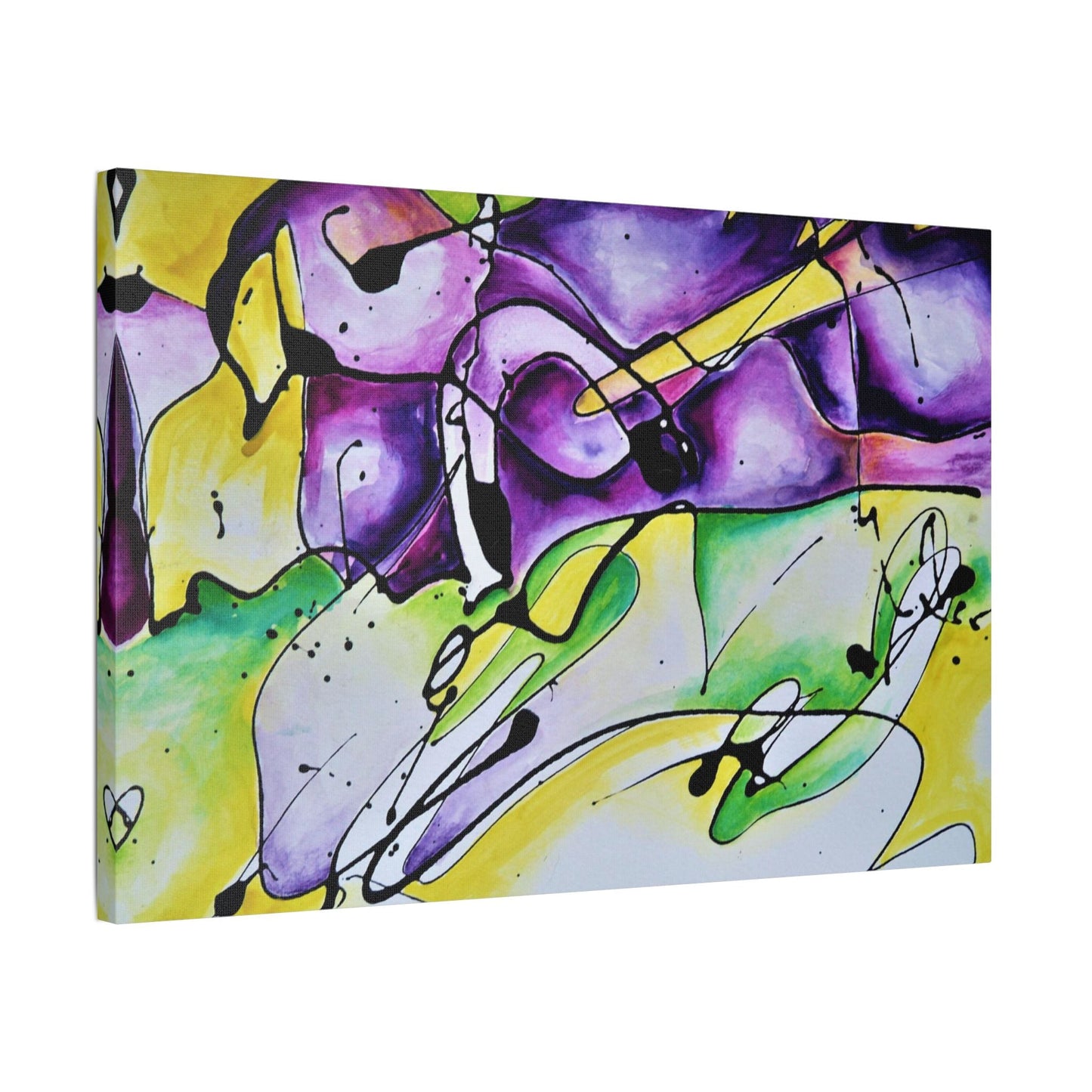 Purple Mountains Satin Canvas Stretched
