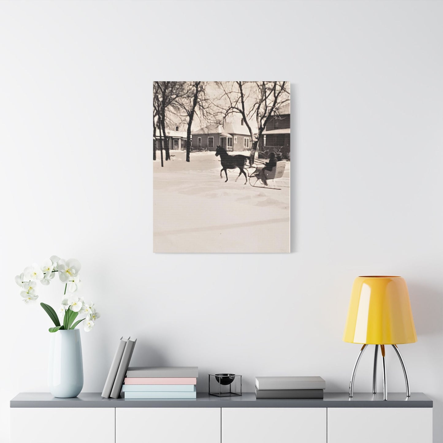 Carriage Ride Satin Canvas Stretched