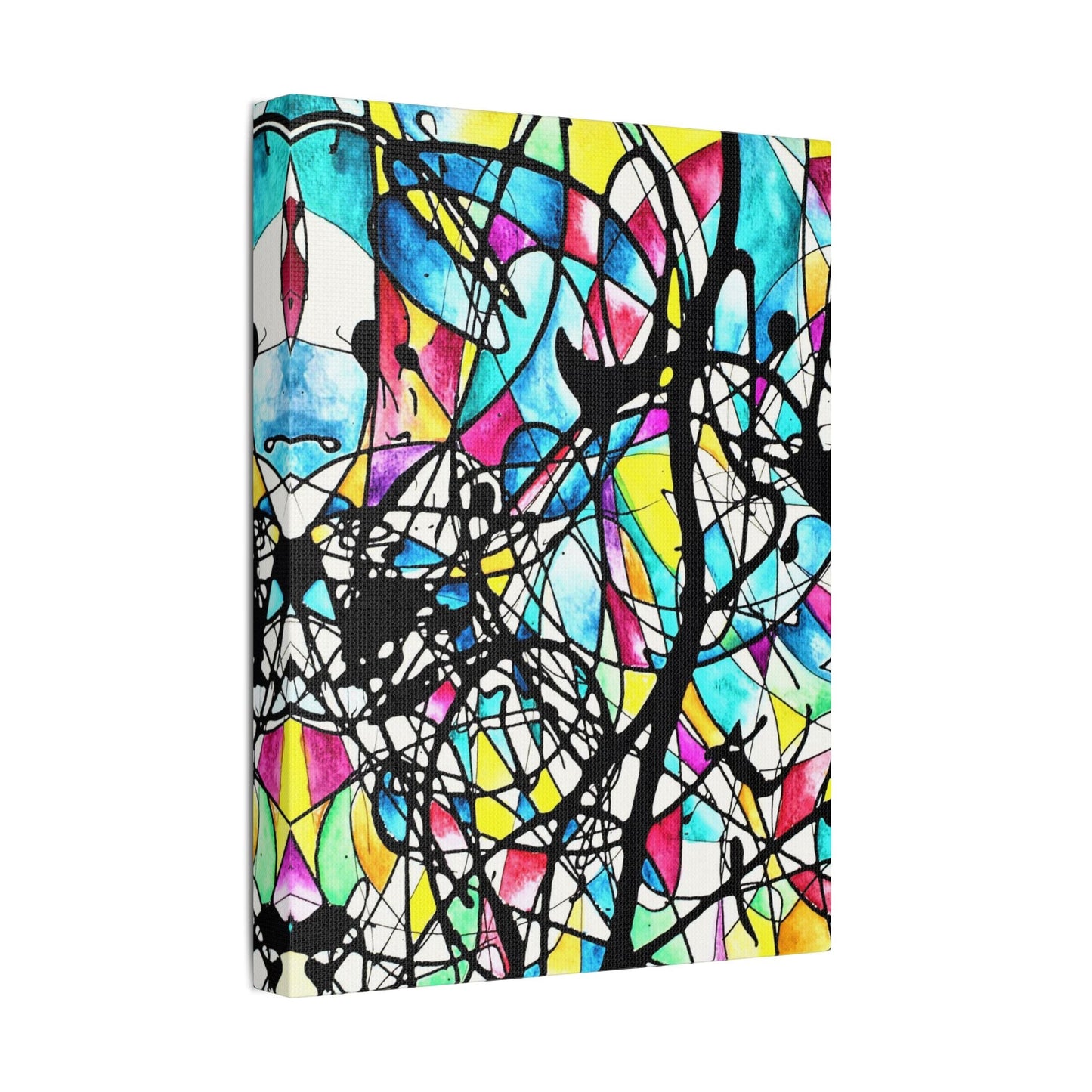 Kaleidoscope Satin Canvas Stretched