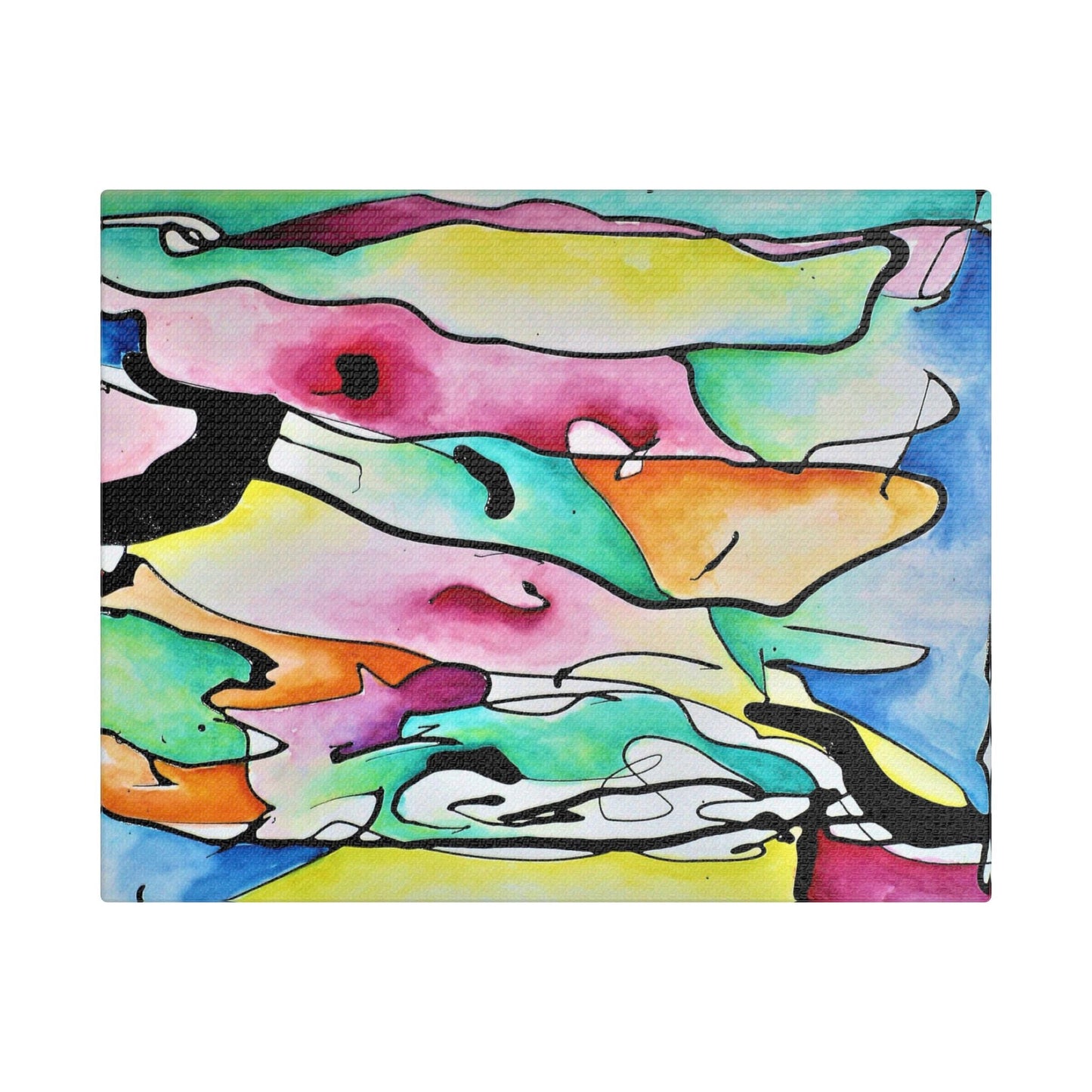 Shredded Paper Satin Canvas Stretched 10″ x 8″ (Horizontal) 1.5"