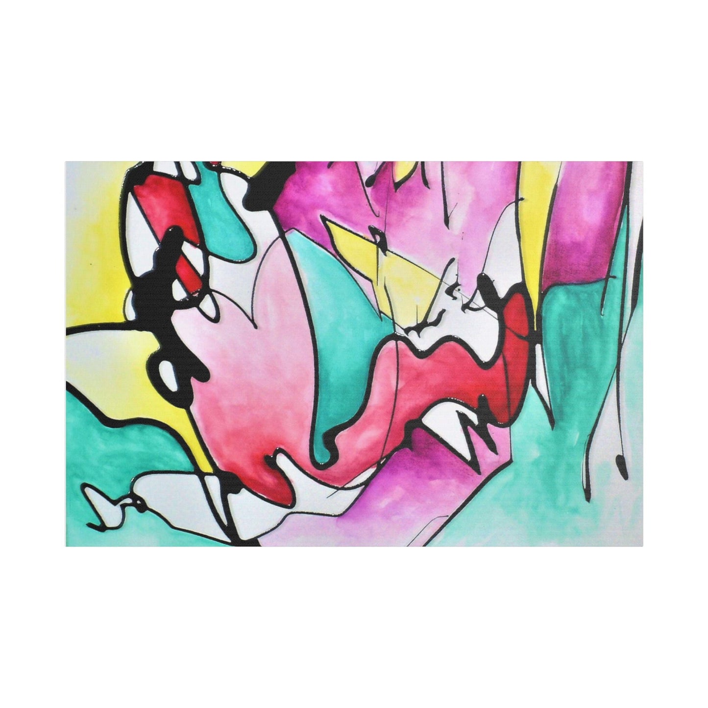 Glass Satin Canvas Stretched 36″ x 24″ (Horizontal) 1.5"