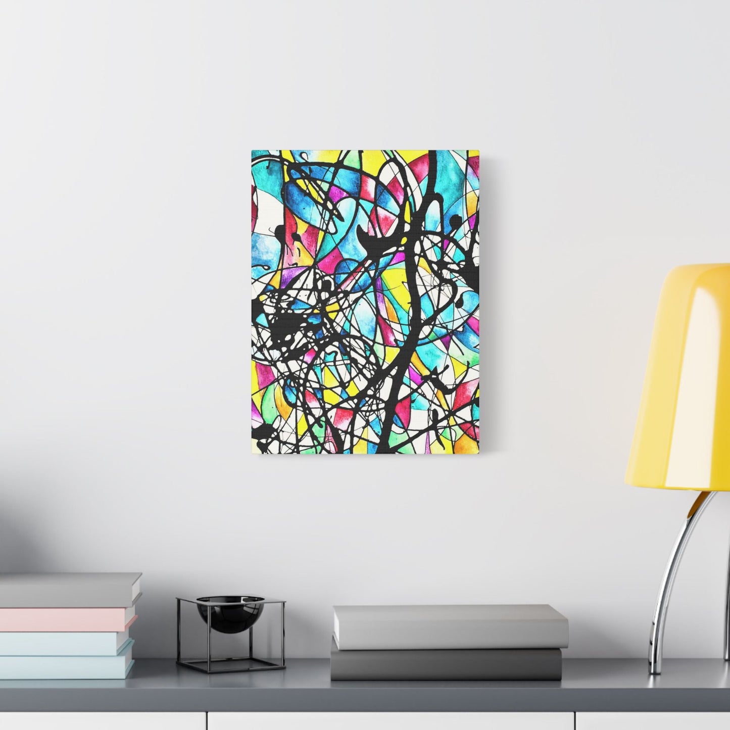 Kaleidoscope Satin Canvas Stretched
