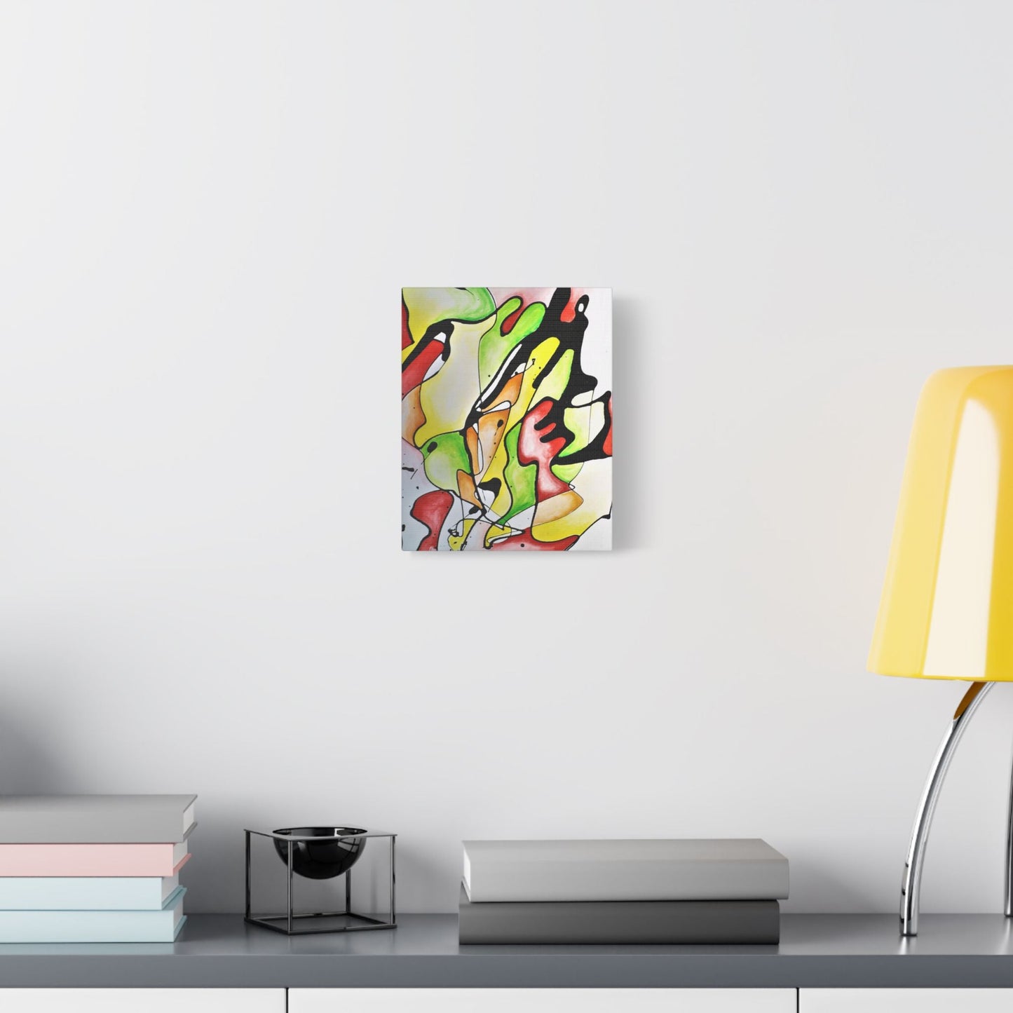 Red Mushroom Satin Canvas Stretched