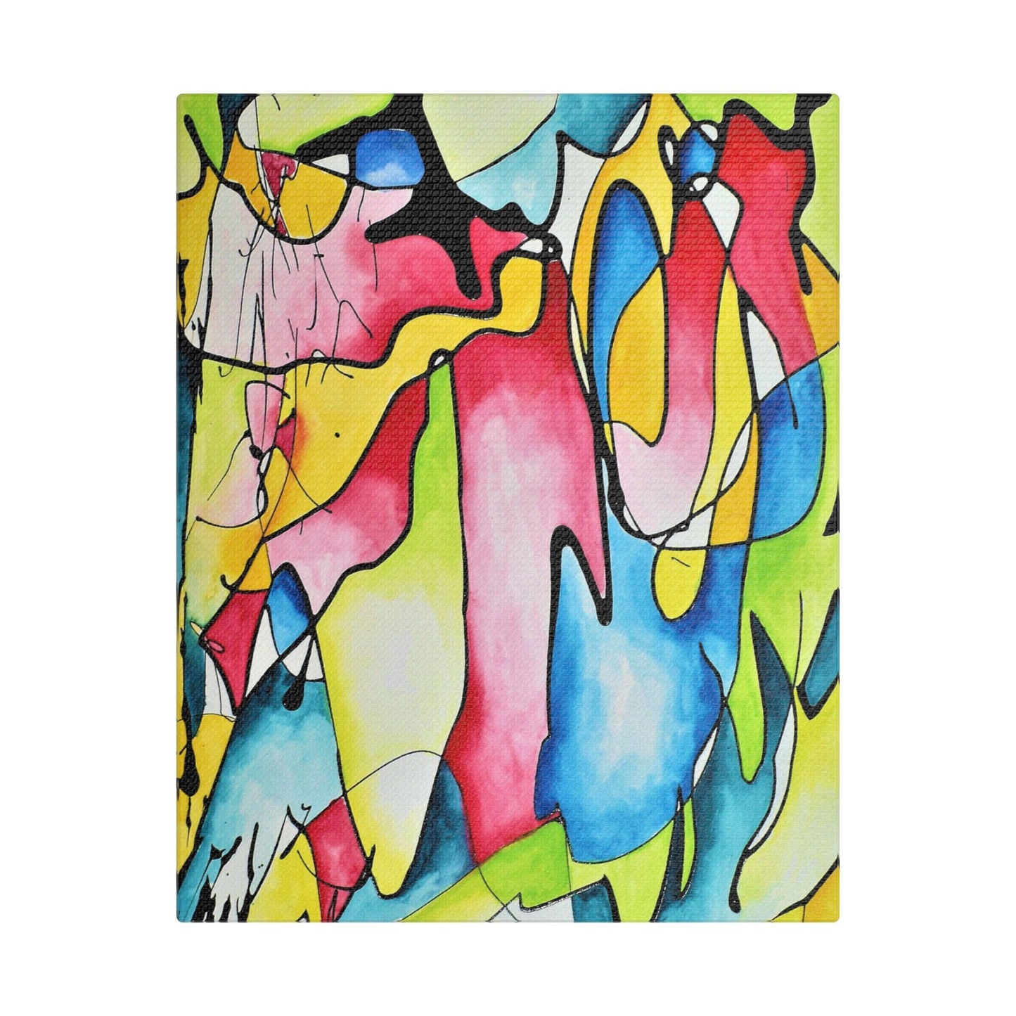 Blue Flame Satin Canvas Stretched 8″ x 10″ (Vertical) 1.5"