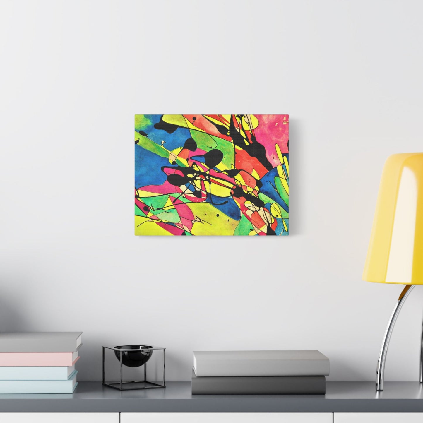 Exploding Earth Satin Canvas Stretched